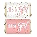 Pink and Gold It's a Girl Baby Shower Wrappers for Mini Chocolate Bars, Baby Shower Party Favor Candy Stickers - 42 Count