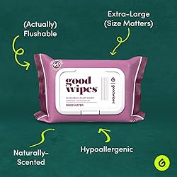 Goodwipes Flushable Aloe Butt Wipes, Septic Safe