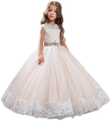 Kauste 2017 New Lace Girls Wedding Pageant Flower Girl Dress Special Occasion Dress FB030