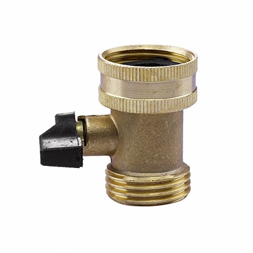 2 Pcs 03V Heavy Duty 3/4 Hose Valve Brass Hose Quick Connect with Shut Off Garden Hose Connector to Control Water Flow
