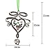 My Precious Sister Bow Knot Heart Suncatchers Glass Sister Wind Chime with Pressed Flower Hearts Embedded in Glass with Metal Trim Sister Heart Charm Gifts for Sister Birthdays Christma