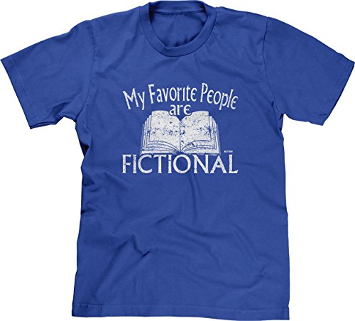 Blittzen Mens My Favorite People Are Fictional, M, Royal Blue