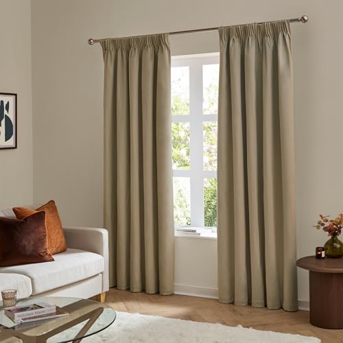 furn. The Ultimate Velvet Pencil Pleat Curtains (Mocha-229x183cm)