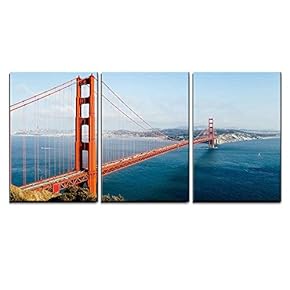 Golden Gate Bridge San Francisco California USA x3 Panels