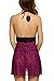 Avidlove Women Halter Babydoll Lace Mesh See-through Sexy Lingerie Set Night Dress