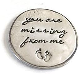 Miscarriage Memorial Baby Footprints Token Hand Stamped By Bliss Stamped Jewelry