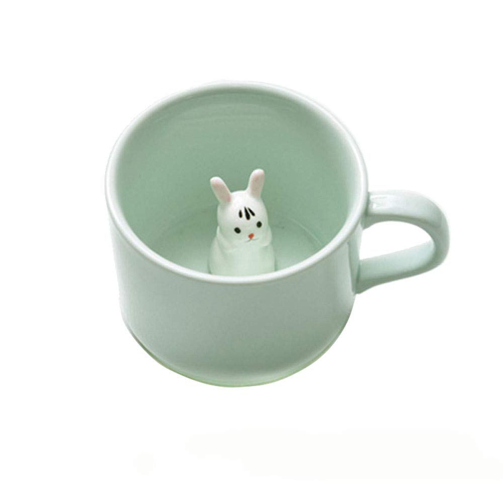 BigNoseDeer Coffee Milk Tea Ceramic Mugs 3D Animal Morning Cup Best Gift for Morning Drink Weddings Birthdays Gifts for Women Father's Day Mother for Girls Boys — image 1