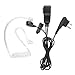 Covert Surveillance Headset Two Way Radio Earpiece Noise Canceling Transparent Security Headphones Walkie Talkie Earphone Compatible with 2 Pin Motorola Radio Devices-Pair