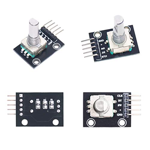 WayinTop 5pcs 360 Degree Rotary Encoder Module KY-040 Brick Sensor Development Board with Push Button for Arduino