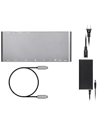 Monoprice USB C Dual Monitor estación de acoplamiento para USB C portátiles MST y entrega de potencia de hasta 100 W con cable USB C