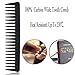 HOOMBOOM Black Carbon Wide Tooth Comb,100% Anti static 230℃ Heat Resistant, Detangler Hair Comb