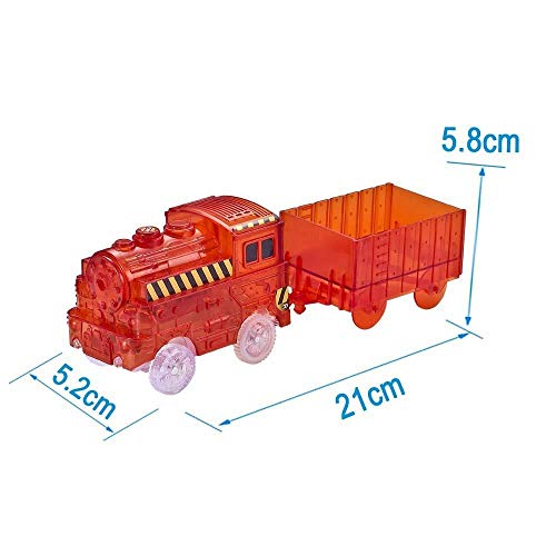 ONTOPON Magic Track Accessory with car Toy- Tunnel with Red Train Set - Thumbnail 4