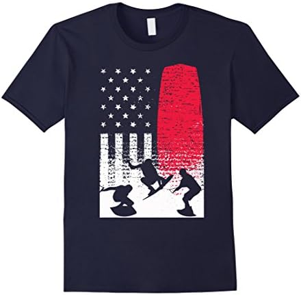 Men's American_wakeboarding Tshirt Medium Navy