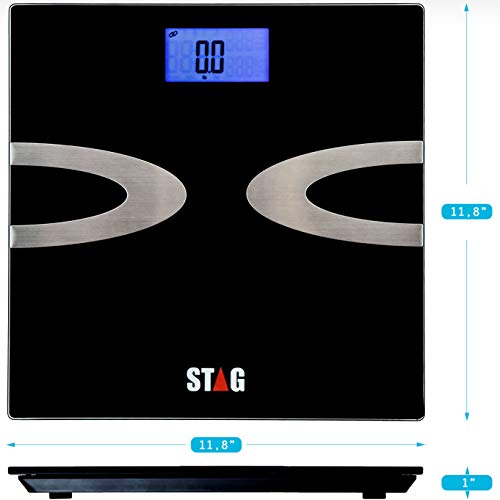 Digital Body Fat Scale - Best Smart Wireless - Weight - Bathroom - Body Composition Analyzer with iOS and Android App for Body Weight - Fat - Water - Bmi - Muscle Mass - 396lbs