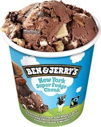 Ben & Jerry's - Vermont's Finest Ice Cream, Non-GMO - Fairtrade - Cage-Free Eggs - Caring Dairy - Responsibly Sourced Packaging, New York Super Fudge, Pint (4 Count)
