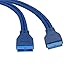 QiCheng&LYS USB 3.0 Housing Motherboard 19 Pin Male to Female Extension Cable (USB 3.0 Male to Female)