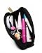 Admirable Idea Small Portable Cosmetic Travel Bag,Women Girls Handy Cosmetic Pouch,Travel Organizer Case Makeup Bag - Black