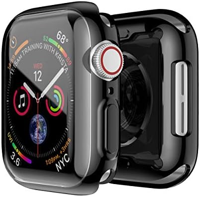 Smiling Apple Watch 4 Case with Buit in TPU Screen Protector 40mm - All Around Protective Case High Definition Clear Ultra-Thin Cover Apple iwatch 40mm Series 4(40mm Black, 40mm)