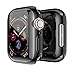 Smiling Case for Apple Watch Series 4 & Series 5 40mm with Built in TPU Clear Screen Protector - All Around Protective Case High Definition Clear Ultra-Thin Cover for iwatch 40mm Series 5/4 (Black)