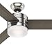 Hunter 54in Contemporary Ceiling Fan with Remote Control in Brushed Nickel (Renewed)