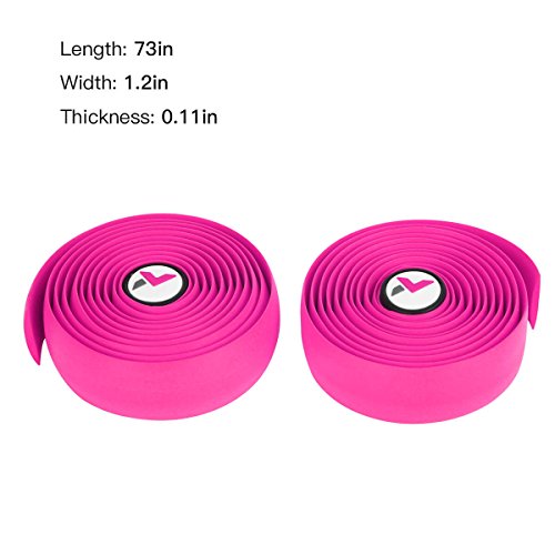 Bicycle Handlebar Tape Gel Bar Tape Wrap for Road Bikes and Cycling (Pink)
