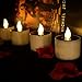 Horeset 6pcs Warm White Solar Power Flickering Electronic LED Flameless Candle,Battery Operated Tealights, 2 x 2.3
