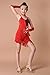 Happy Cherry Girl Sparkling Sequin Double Tassel Dancing Latin Rumba Salsa Dress