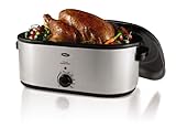 Oster CKSTRS23-SB 22-Quart Roaster Oven with Self-Basting Lid, Stainless Steel Finish (Kitchen)