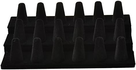 Prestep Black Velvet Rings Tray Tower Orgenizer Display