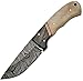 SZCO Supplies Bone Damascus Hunting Knife