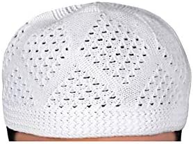 ran Brand New Mens Islamic Prayer Cap Muslim Topi Skull Hat Kufi Style Head YAM198