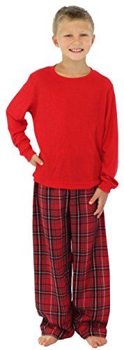 SlSleepytimePjs Kids Family Matching Pajamas Red Plaid 3T