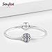 SOUFEEL Charm Beads for Bracelets Sterling Silver S925 Crystal Beads Bulk for Bracelet Necklace Jewelry Making Supplies Large Holes Spacer Beads for Snake Chain Bracelets
