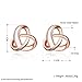 BuycitKy 18K Rose Gold Twist Love Knot Stud Earrings for Women Teen Girls Loveknot Post Earrings,with Buycitky PU Jewelry Pouch