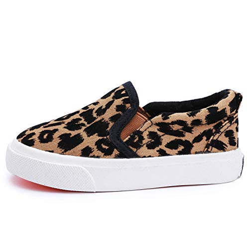 Aiminila-Boys-Girls-Canvas-Sneakers-Casual-Leopard-Print-Slip-on-Loafer-Shoes-FlatsToddlerLittle-Kid