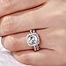 AONEW Engagement Wedding Halo Ring Set Rose Gold 2pcs 1.5ct Princess White Cz Size 5-12