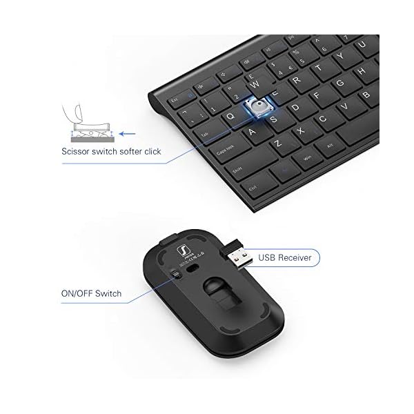 Rechargeable-Wireless-Keyboard-Mouse-Seenda-Slim-Thin-Keyboard-and-Mouse-Set-with-Long-Battery-Life-QWERTY-UK-Layout-for-Windows-PC-Laptop-Computer-Black Rechargeable Wireless Keyboard Mouse, Seenda Slim Thin Keyboard and Mouse Set with Long Battery Life QWERTY UK Layout…