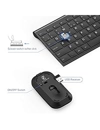 Seenda   Ratón inalámbrico recargable de 2,4 G, ultra compacto, 3 meses entre cargas, compatible con Windows