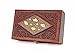 Store Indya Hand Carved Decorative Wooden Jewelry Trinket Holder Organizer Keepsake Storage Box Chest with Brass Inlay