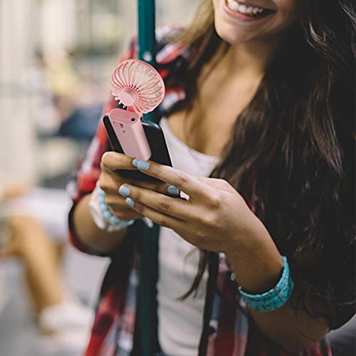 Nezylaf Handheld Fan Clip on Phone Laptop, Mini Fan Powerful Small