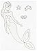 Prima Marketing Julie Nutting Mixed Media Cling Rubber Stamps, SeaSallie Mermaid 5.75