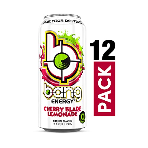 Bang Energy Cherry Blade Lemonade, SugarFree Energy Drink, 16Ounce