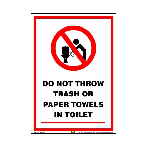 No Hand Towels In Toilet Sign at Courtney Buss blog
