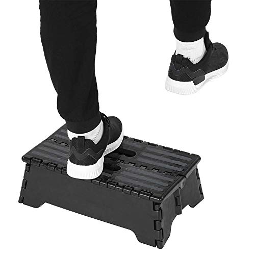 Ejoyous Folding Step Stool, Large Load-bearing 300LBS, Lightweight and Portable, Non-slip Portable Step Stool, Kitchen Garden Bathroom Collapsible Stepping Stool 14.9 * 8.5 * 5.1 inch
