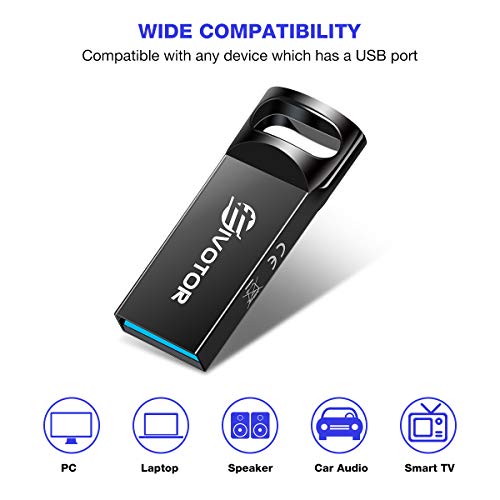 USB Flash Drive 128GB, EIVOTOR Memory Stick USB3.0 Flash Drive Mini Memory Stick Waterproof USB Stick Pendrive Data Traveler Gift for School Office Car PC Kids