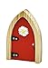 The Irish Fairy Door Company - Red Arched Door - Includes Magic Key in a Bottle, 3 Stepping Stones, Fairy Lease Agreement, Notepad, and Fairy Welcome Guide