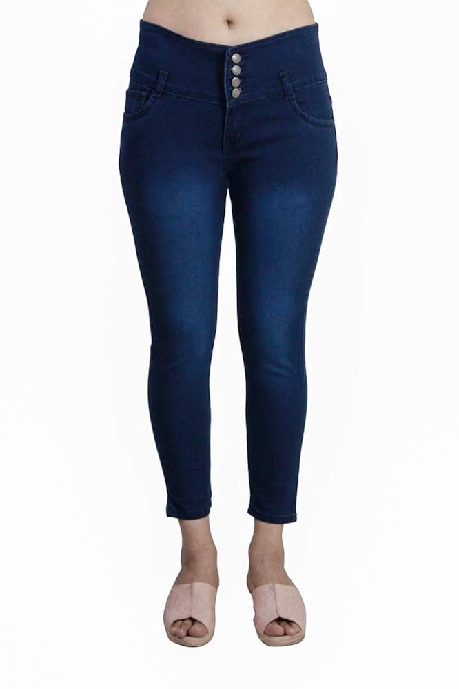 Navy blue jeans for ladies Clearance