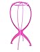 Fani Wig Stand Portable Folding Travel Wig Stand Stable Durable Wig Hair Hat Cap Holder Stand Collapsible Durable Plastic Wig dryer Wig Display Tool