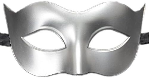 Rehot Mens Masquerade Mask Vintage Half Face Party Mask Mardi Gras Christmas Halloween Mask (Silver 3)