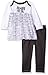 BON BEBE Baby Girls' 2 Piece Tulle Dress Set with Lap Shoulder Opening and Jeggings, Zebra Bow, 3-6 Months